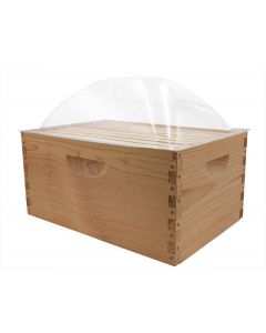 8-Frame Clear Dome Temporary Cover on hive